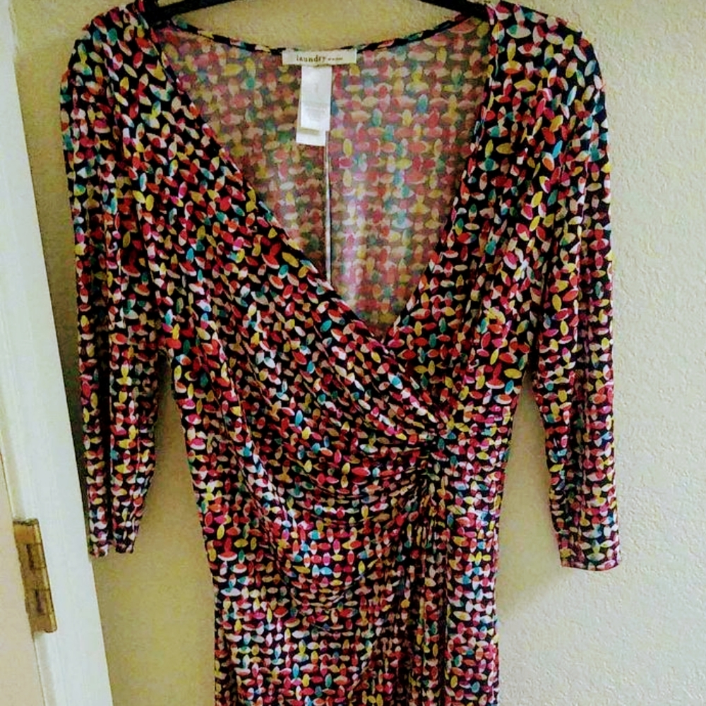 Size 12 laundry by design faux wrap dress